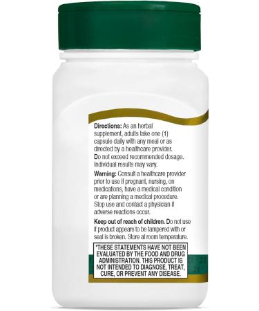 21st Century Turmeric 500 mg Plus Black Pepper Extract Vegetarian Capsules 60 Count - Buy Online on GoSupps.com