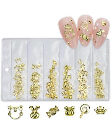 FEIlei 3D Nail Charms Heart Nail Art Studs Nail Jewelry for DIY Crafts Nail Art Decor - Buy Online on GoSupps.com