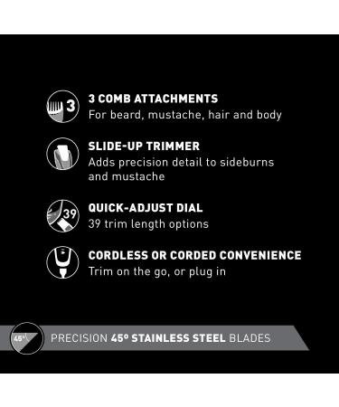 Buy Panasonic Men's All-in-One Rechargeable Facial Beard Trimmer & Total Body Groomer - International Shipping Available - Buy Online on GoSupps.com