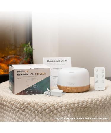 Asakuki 300ml Aroma Diffuser | Essential Oil Diffuser with Remote Control Timer & 7 Color LED Light - Automatic Waterless Shutdown - Buy Online on GoSupps.com