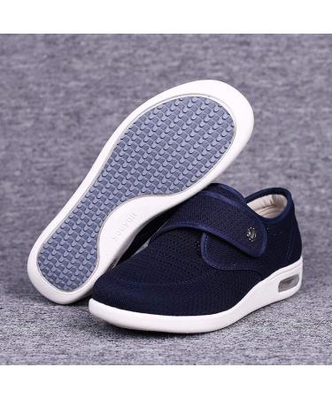 Mei MACLEOD Women's Wide Width Walking Shoes | Memory Foam Air Cushion Casual Sneakers | Outdoor | 9.5 Wide | Blue - Buy Online on GoSupps.com
