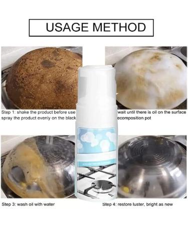 Kitchen Cleaner Spray-Kitchen Grease Cleaner Spray Power Clean Multi-Purpose Foam Kitchen Grease Cleaner for Pots Pans Hood Grill Sink (2 PCS) - Buy Online on GoSupps.com