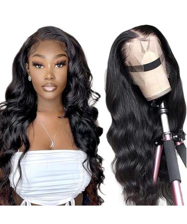 Body Wave Lace Front Wigs Human Hair for Women Brazilian Body Wave Human Hair Wigs Pre Plucked Hairline 150% Density Natural Color 13x4 Lace Frontal Wigs 20inch 20 Inch 13x4 Lace Front Wigs