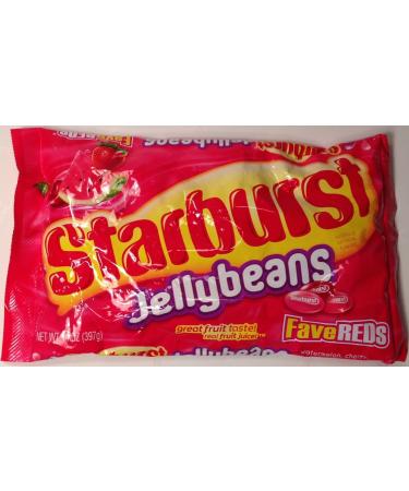 Starburst Jelly Beans - Fave Reds - Watermelon, Cherry, & Strawberry - Net Wt. 14 OZ (397 g) Each - Pack of 2