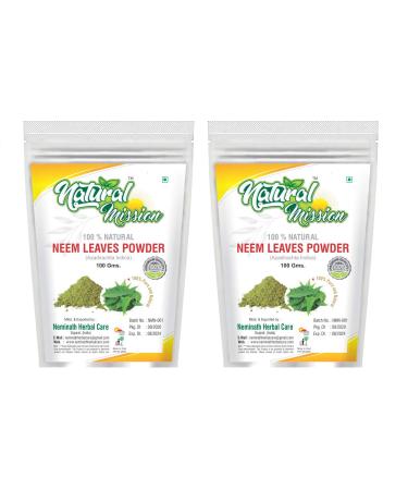 Neem Leaves powder 100% Natural and pure (AZADIRACHTA INDICA) 2X100 Grams (200Grams) (Only For External Use)
