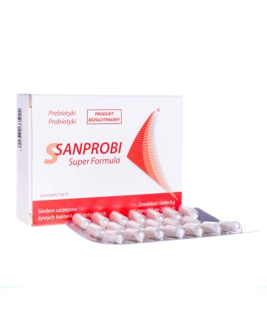 SANPROBI SUPER FORMULA - 40caps - 7 PROBIOTICS & PREBIOTICS BACTERIAL CULTURE -IPC