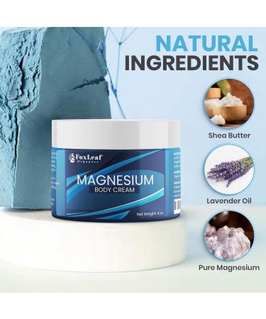 Magnesium Cream for Sleep Leg Cramps & Muscle Soreness Highly Concentrated & Deep Penetrating Topical Magnesium Chloride - Arnica Shea Butter & Lavender Oil Made in USA 4oz 4 Fl Oz (Pack of 1) - Buy Online on GoSupps.com