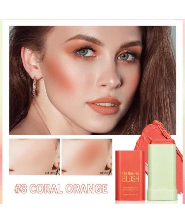 Smooth Blush Stick for Cheek Lip Makeup Cream Blush Long Lasting Delicate Texture Multipurpose Solid Moisturizer Stick 0.7oz - Buy Online on GoSupps.com