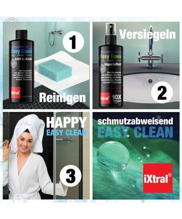 Ixtral 2-in-1 Shower & Window Glass Seal Cleaner - Nano Glass Cleaner for Permanent Lotus Effect | International Shipping Available - Buy Online on GoSupps.com