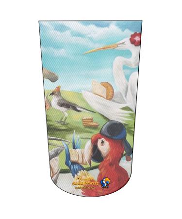 Heal with Appeal Amputee stump sock Tropical Birds Scarlet Macaw play cards 001 3Ply stump sock