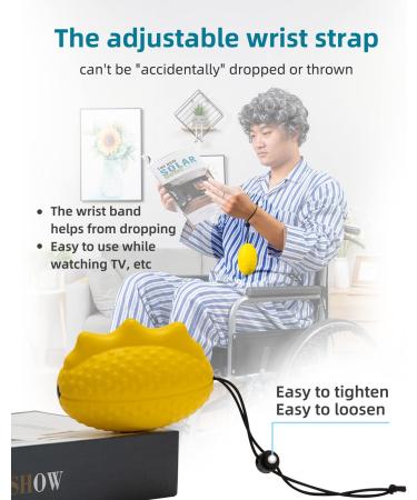 Adjustable Wrist Strap Stress Ball for Hand Therapy - Ideal for Adults, Seniors, Arthritis, Carpal Tunnel - Strength Training Hand Exerciser - Buy Online on GoSupps.com