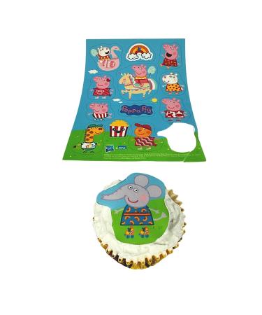 Dekozauber24 Edible Muffin Toppers Peppa Pig - 13 Wafer Decorations for Kids' Birthday Cakes and Muffins - Buy Online on GoSupps.com