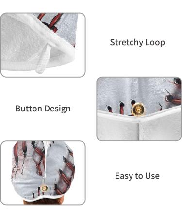 Super Absorbent Baseball Pattern Hair Towels - 2 Pack Quick Dry Hair Turbans for Women & Girls - Buy Online on GoSupps.com