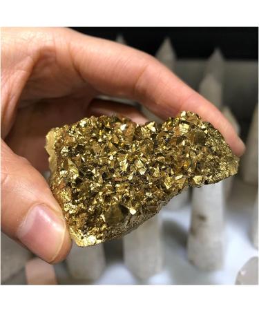 1PC Natural Citrine Cluster Aura Crystal Electroplating Titanium Quartz Cluster Stone Natural Quartz Crystal yuebang Stone Mineral Specimen (Size : 100-150g) - Buy Online on GoSupps.com