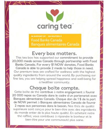 NOW Caring Tea Organic Hibiscus Tea Premium Unbleached Tea Bags with our no-staples design 24 Count - Buy Online on GoSupps.com