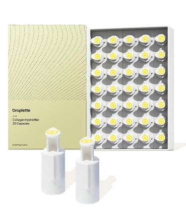 Droplette Collagen Hydrofiller Refill Capsules - Rejuvenate Hydrate & Plump Skin - Vitamin C Argireline & Turmeric - 30 Count for All Skin Types - Buy Online on GoSupps.com