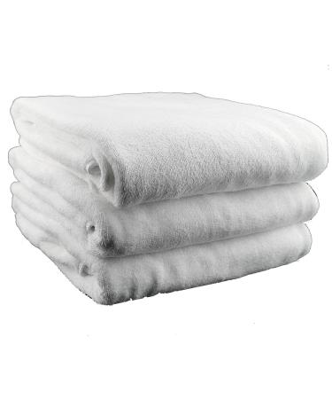 LUUCOZ 6 Pack (28 x 56 ) Extra Large Microfiber Hair Drying Towels/Dry Bath Towels (White)