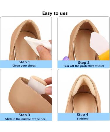Heel Grips for Loose Shoes - Cushioned Inserts for Men & Women | Stop Heel Slip & Blisters - 8 Pairs - Buy Online on GoSupps.com