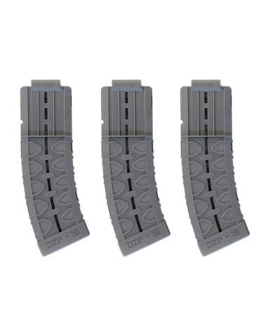 DART ZONE Pro-Series 15-Round Standard-Length Dart Magazine 3-Pack , Gray