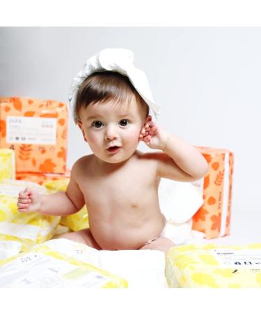 Pura Eco-Diapers Size 1 (Newborn 2-5kg) - 132 Organic Cotton Diapers EU Ecolabel Certified Sensitive Skin Monthly Box Moisture Indicator - Buy Online on GoSupps.com