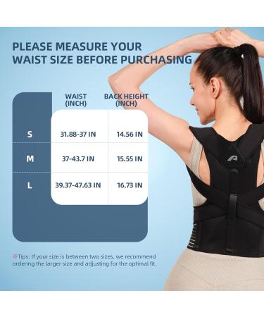 Back Brace Posture Corrector for Women and Men Shoulder Straightener Posture Corrector Adjustable Full Back Support Back Pain Relief - Scoliosis Hunchback Hump Thoracic Spine Corrector Black Small - Buy Online on GoSupps.com