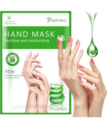 Hand Moisturiser Gloves 3Pcs Hand Masks for Dry Hands Plant Extracts for Dry Aging Cracked Hands Intense Skin Nutrition Hand Cream Mask Whitening and Anti aging Repair Rough Skin (Aloe Vera) - Buy Online on GoSupps.com