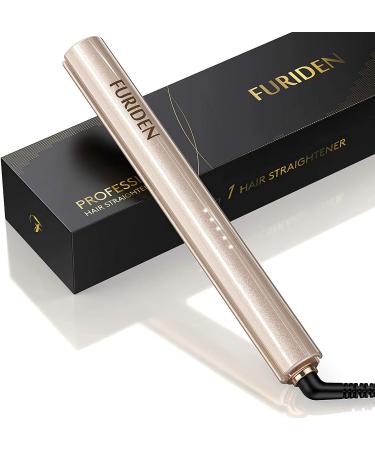 2-in-1 Hair Straightener & Curler for Black Women - Professional Ionic Flat Iron, 1 Inch Gold - Buy Online on GoSupps.com