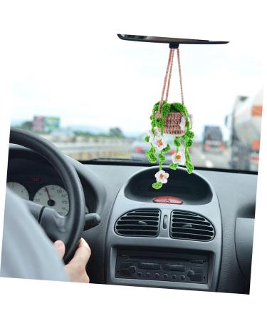 COHEALI Car Decor House Decorations for Home Crochet Crafts Hanging Basket Interior Rearview Mirror - Buy Online on GoSupps.com