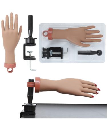 Practice Hand for Acrylic Nails Hand for Nail Practice Nail Hand Nail Maniquin Hand Mannequin Hands for Nails Practice Nail Art Hand Nail Training Hand Nail Fake Hand Practice Hand With Clamp (kit B)