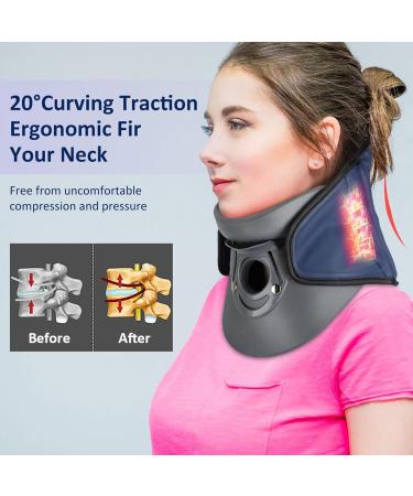 Neck Traction Devices - Neck And Shoulder Relaxer | Cervical Neck Traction Device | Air Pump Neck Stretcher | Inflatable Neck Stretching Device | Adjustable Neck Traction Devices Posture Corrector - Buy Online on GoSupps.com