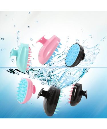 Sosoon Scalp Massager Shampoo Brush | Soft Silicone Exfoliating Scrubber for Hair Growth and Stress Relief | Includes 50pcs Balloons | Black & Blue - Buy Online on GoSupps.com