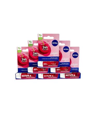 Nivea A Kiss of Cherry Tinted Lip Care SPF 10 - 6 Pack | Moisturizing Lip Balm for Soft Hydrated Lips - International Shipping Available - Buy Online on GoSupps.com