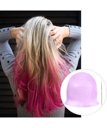 Silicone Highlight Cap - Reusable Salon Hair Coloring Dye Cap for Women/Girls (Purple) - Buy Online on GoSupps.com
