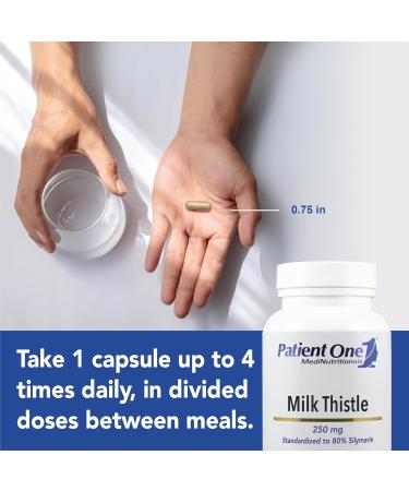 Patient One Milk Thistle Extract 250mg | Supplement to Support Healthy Liver Function* | Standardized to 80% Silymarin | 90 Capsules - Buy Online on GoSupps.com