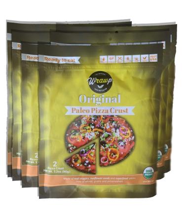 Paleo Pizza Crust | 6 Pack Original Flavored Organic Gluten Free, Dairy Free, Soy Free, Nut Free and Vegan Pizza Crust Original Pack of 6