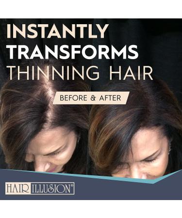 HAIR ILLUSION Black Keratin Hair Fibers - 27.5G Large Bottle for Women & Men - Natural Looking Hair Concealer for Thinning Hair & Bald Spots - Buy Online on GoSupps.com