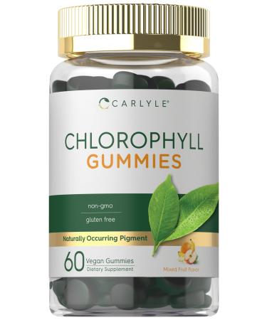 Carlyle Chlorophyll Gummies | 60 Count | Mixed Fruit Flavor | Complex Vegan Supplement | Non-GMO & Gluten Free