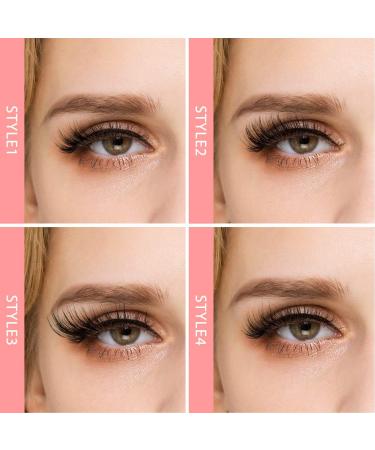 Dysilk 20 Pairs 6D Mink False Eyelashes - Mixed Styles Self-Adhesive Fluffy Extensions (11mm-20mm) - Buy Online on GoSupps.com