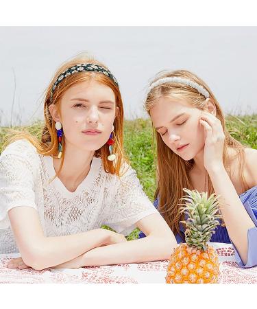 WHAVEL 5PCS Black Padded Headbands for Women - Non-slip Cute Floral Hair Bands - Buy Online on GoSupps.com