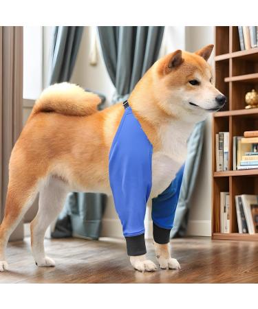 Dog Front Elbow Support - 1 Pair Dog Shoulder Elbow Brace | Stain-Resistant Pet Recovery Knee Pad for Medium Dog Breathable Wear-Resistant Blue XL - Buy Online on GoSupps.com