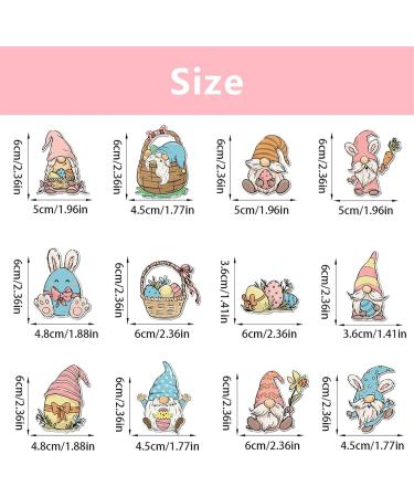 12Piece Easter Party Cake Decorations Easter Cupcake Toppers Festive Rabbit Gnomes Embellishments Dessert Decorations Easter Party Decorations - Buy Online on GoSupps.com