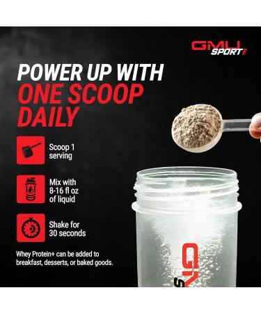 GMU SPORT Whey Protein Powder+ Concentrate 2lb | 25g Protein for Muscle Growth & Recovery | Delicious Flavor Easy to Mix | Non-GMO Gluten-Free |28 Servings Vanilla Protein Supplement - Buy Online on GoSupps.com