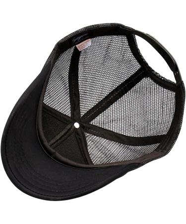 Lycycse Smile Face Trucker Hat - Retro Mesh Baseball Cap with Smile Patch - Neon High Crown Y2K Hat for Men and Women - Black - Buy Online on GoSupps.com