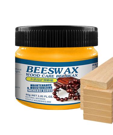 Wood Seasoning Beeswax - Furniture Beeswax Polish - Natural Beewax Traditional Wood Wax Multipurpose Beeswax Furniture Polish for Wood Polish Furniture Care Pettis
