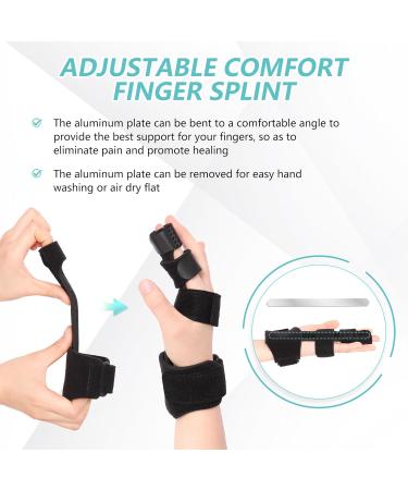 Trigger Finger Splint - Adjustable Hand Brace for Broken Fingers & Metacarpal Support | Finger Splints for Index Middle Ring & Pinky (L/XL - Buy Online on GoSupps.com