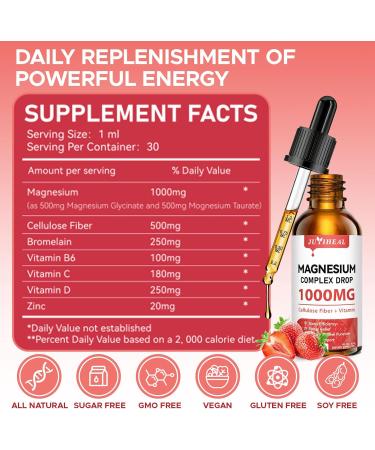 3 Pack Magnesium Glycinate Liquid 1000mg Magnesium Liquid with Cellulose Fiber Bromelain Vitamin B6 C D Zinc Magnesium Complex Supplement to Support Night Muscle Relax Bone Mood Muscle - Buy Online on GoSupps.com