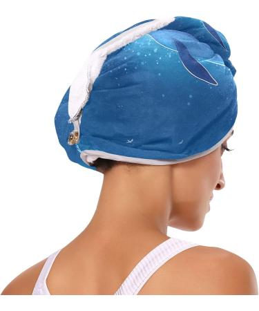 Dolphin Hair Towel 2 Pack | Super Absorbent Quick Dry Hair Turbans | Perfect for Women & Girls - Buy Online on GoSupps.com
