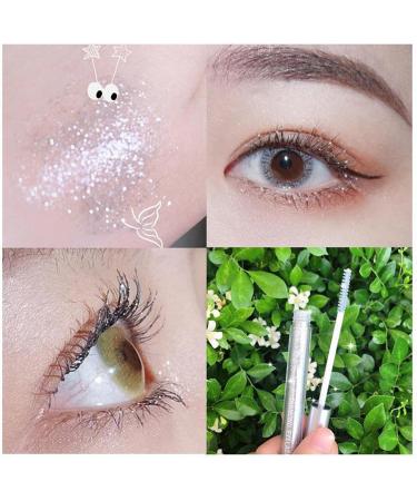  Bmdjdq Glitter Mascara Glitter Eyelash Mascara Glitter Diamond Mascara Waterproof Formula Simple to Use Silver For Party Makeup Special Occasion Daily Use - Buy Online on GoSupps.com