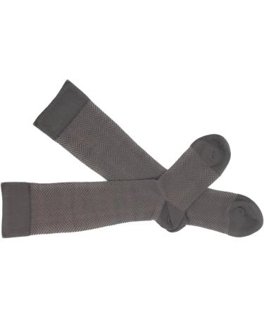 Men's X-Large Herringbone Cotton Socks 15-20 mmHg - Brown | Comfortable Compression Socks for All-Day Wear - Buy Online on GoSupps.com