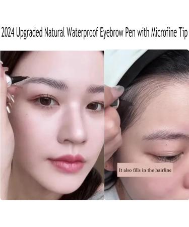 Cooklesa Eyebrow Cooklesa 2024 Upgraded Natural Waterproof Eyebrow Pen with Microfine Tip Two-Pronged Eyebrow Pencil 3D Long-Lasting Natural Waterproof Microblading Eyebrow Pen Makeup (Black) - Buy Online on GoSupps.com